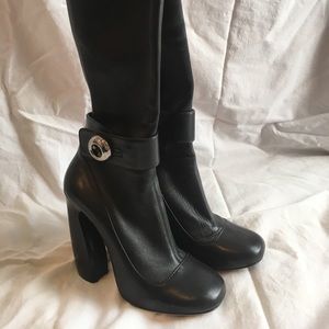 Prada Mid Calf height High Heeled Boots